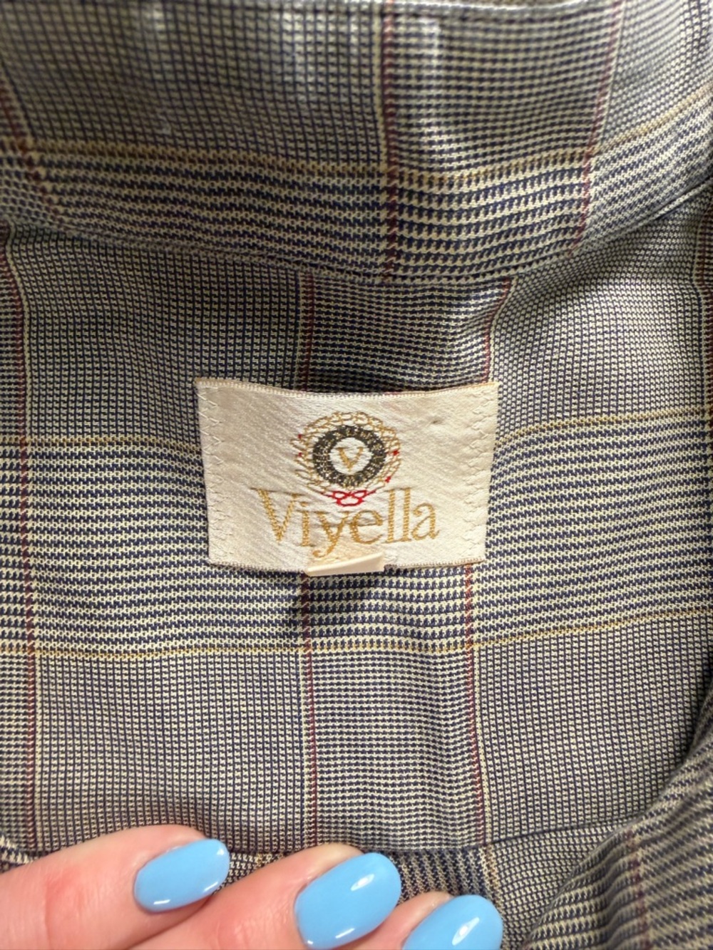 Viyella Plaid Button Down Shirt Men’s Large Preppy Classic Cotton Blend - Picture 3 of 6